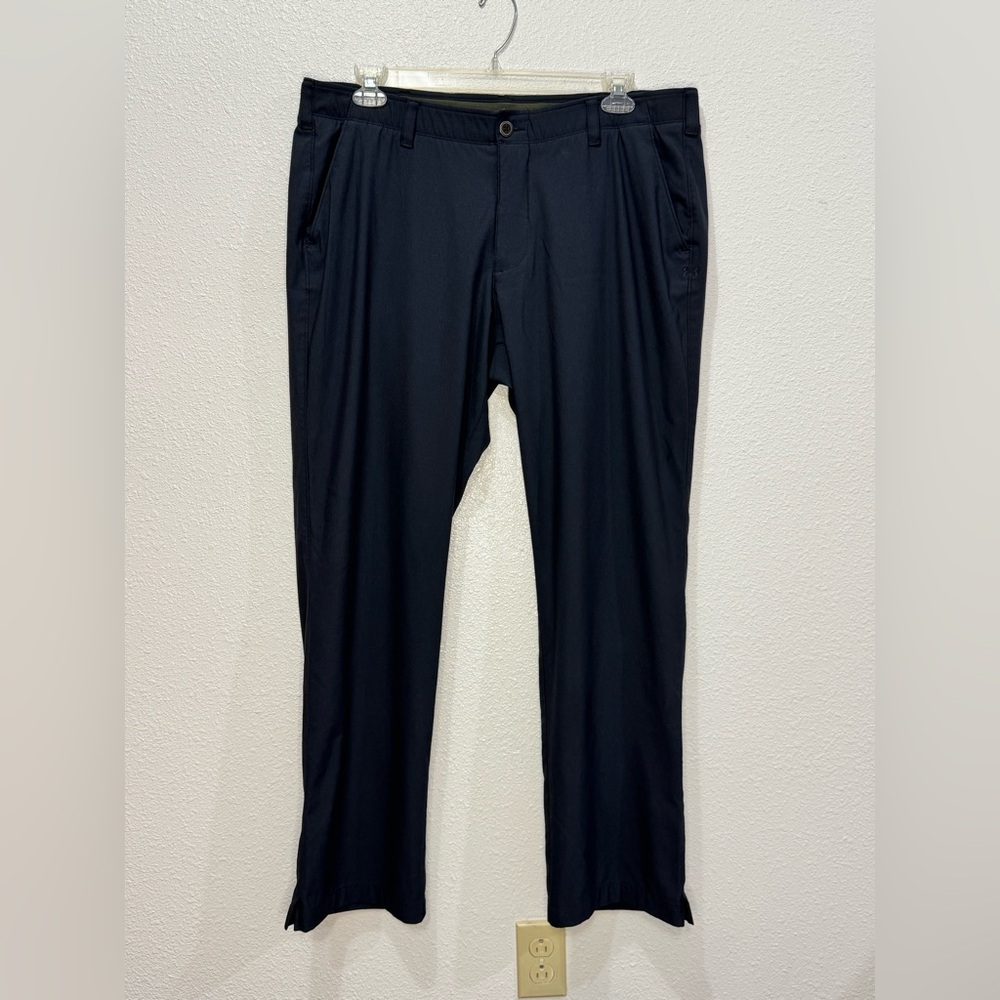 Under‎ Armour Navy Golf Pants Loose Straight 40x32 UA Match Play Trousers Pants